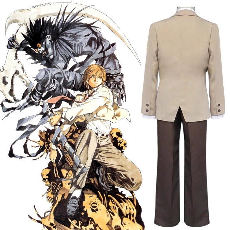 Death Note cosplay Night God Moon Yagami Light school uniform set  costume
