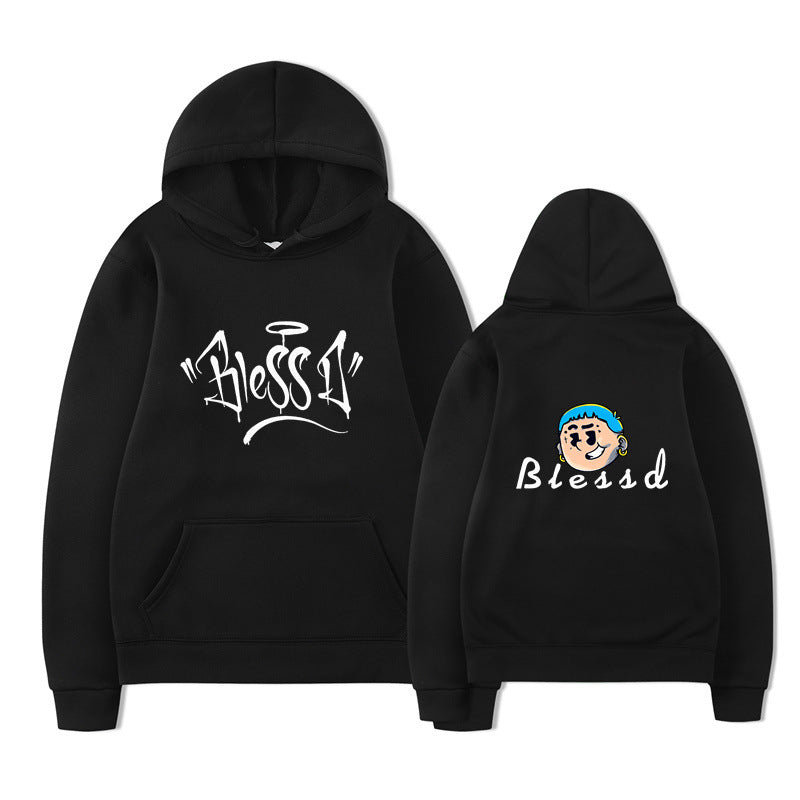 Blessd  Logo Pullover Hoodies Sweatshirt