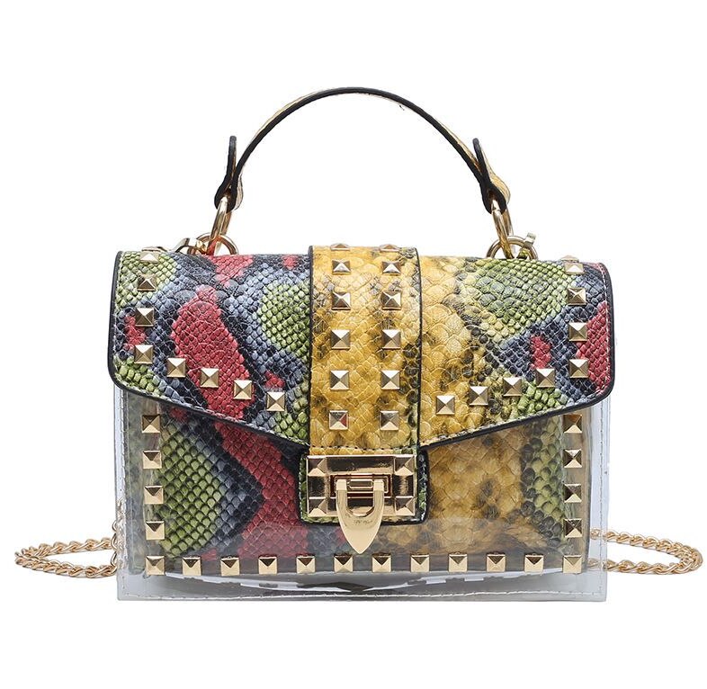 New chains rivet elegant women handbag