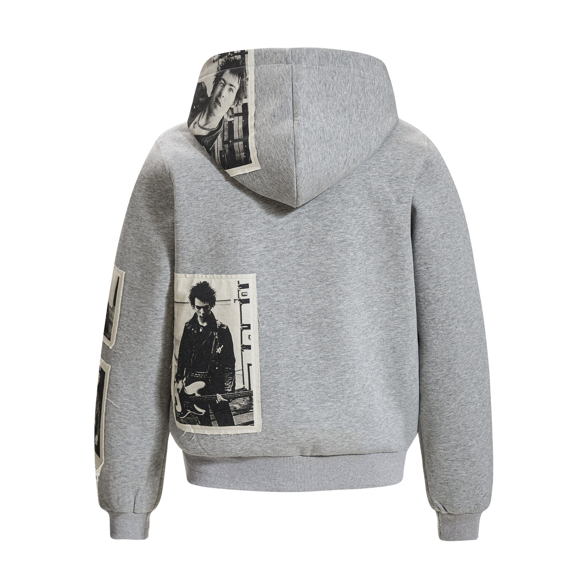 Zipper sweatshirt for men with adhesive tape