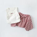 Checkered Dress with Tank Top,