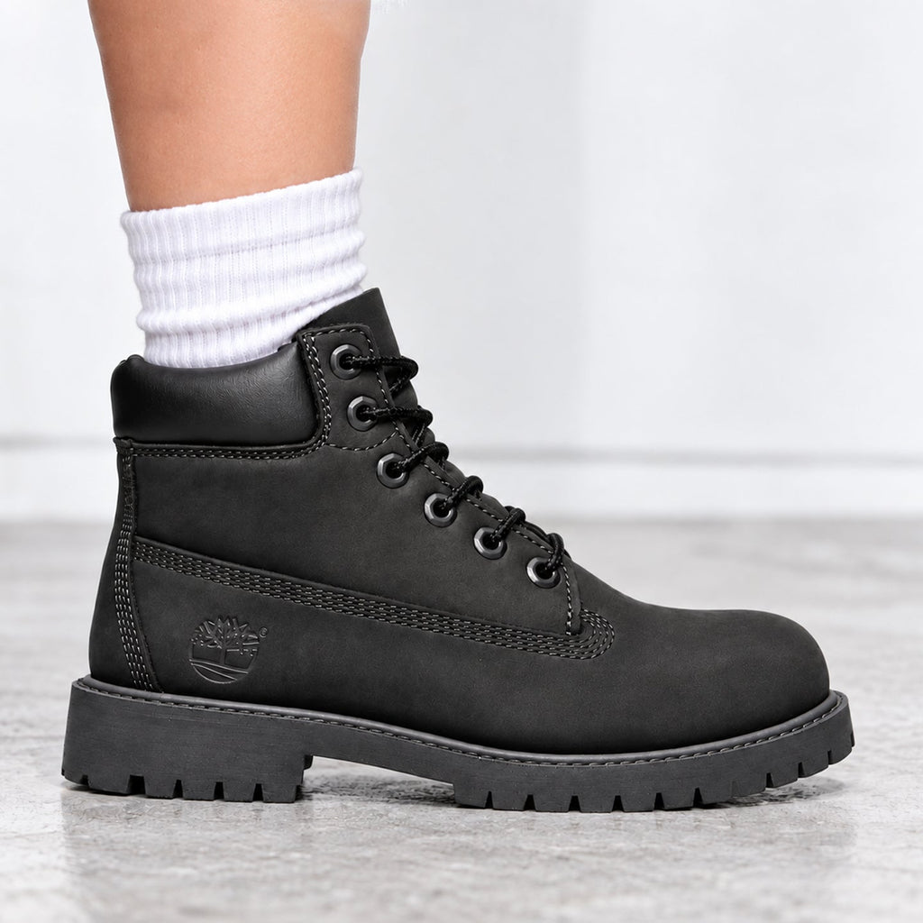 Timberland 6-Inch Premium Boot Black Nubuck (GS)