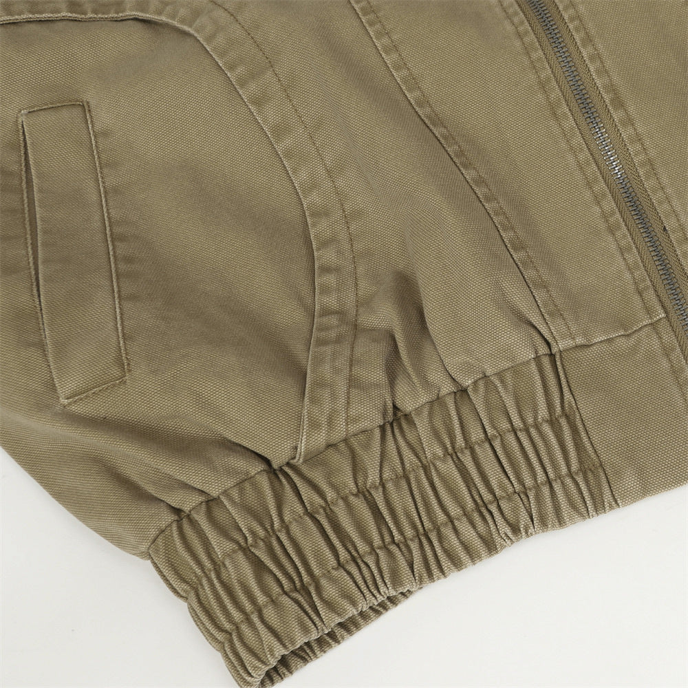 Washed punk workwear baseball uniform