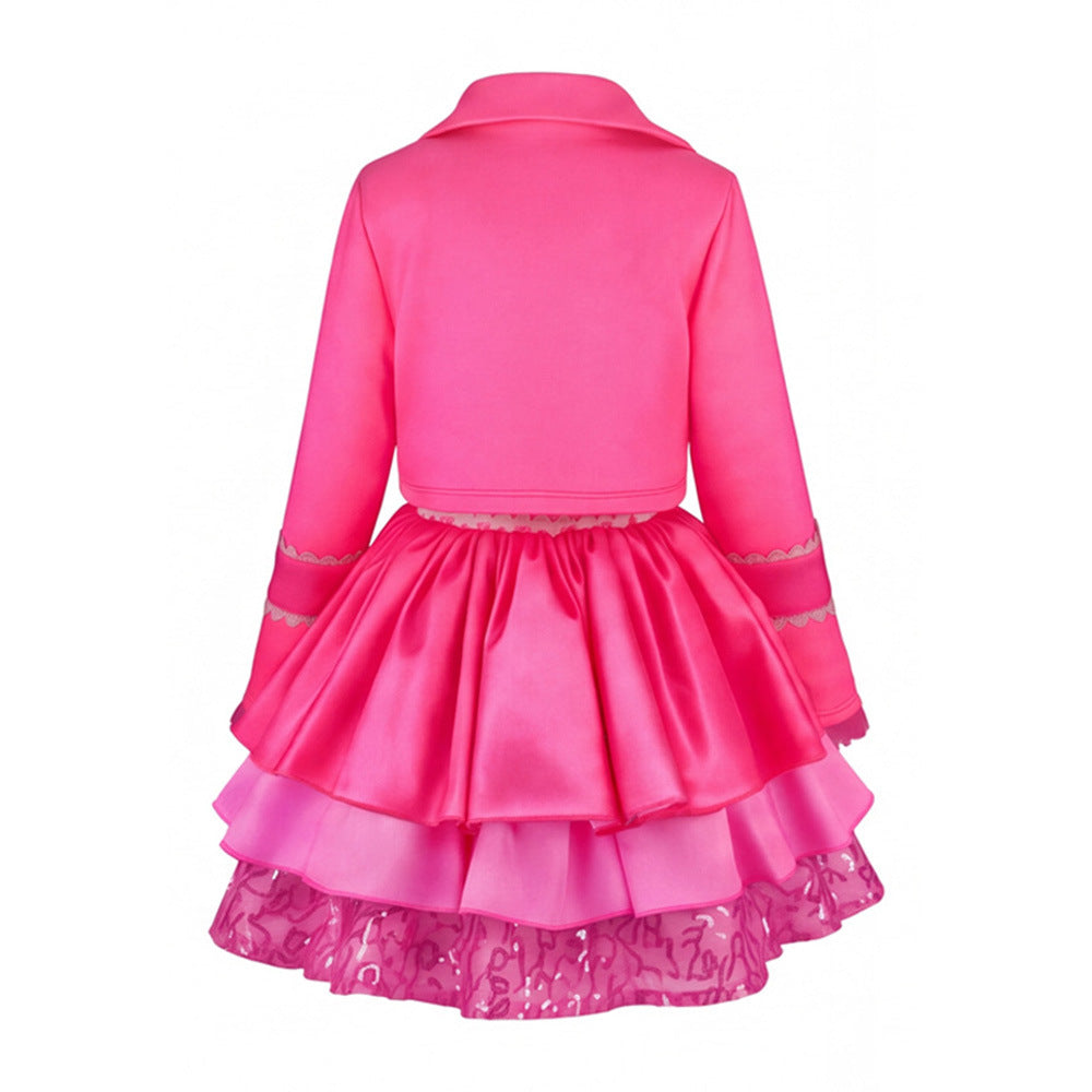 New Descendants Chami Cosplay Costume Pink Halloween Children's Dress Set