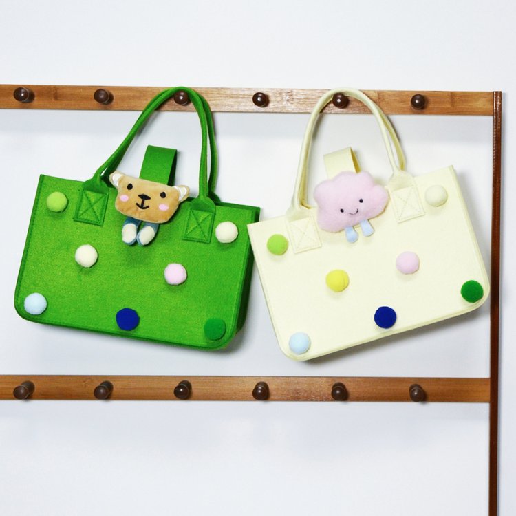 New Female   Cartoon Handbag, Hand Carry Small Square Bag