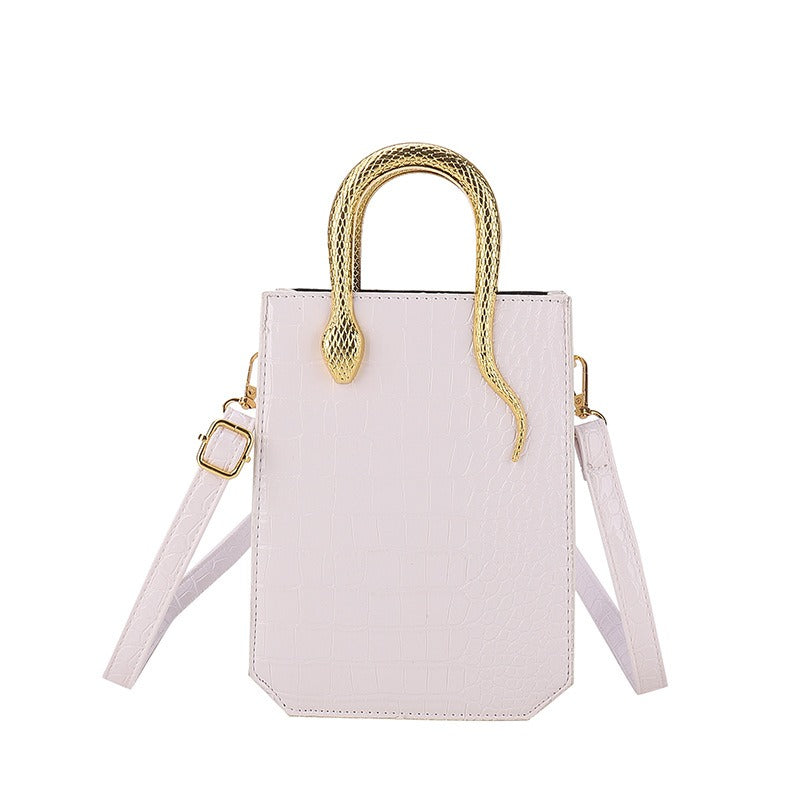 Stone Pattern Crossbody Tote Bag
