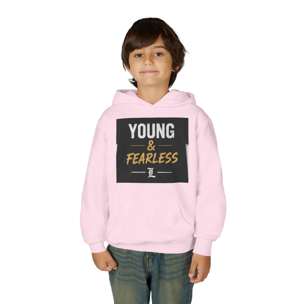 Youth Hoodie — "Young & Fearless" Motivational Pullover