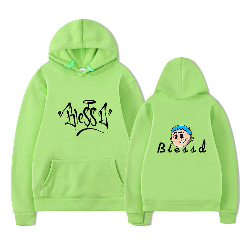 Blessd  Logo Pullover Hoodies Sweatshirt