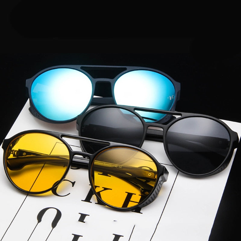 Classic Punk Sunglasses Men Designer Sunglasses Men Vintage Sun Glasses
