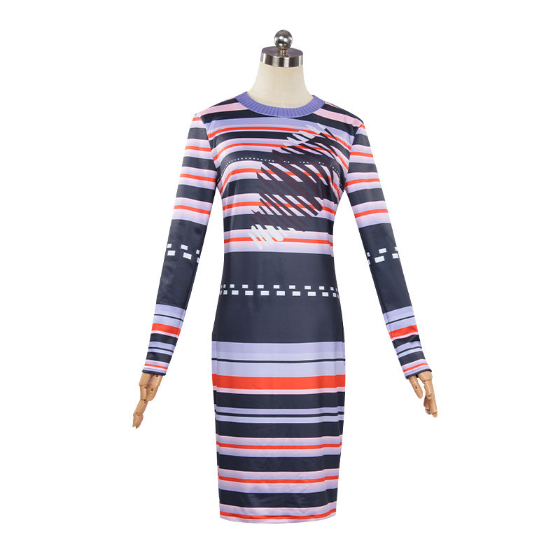 Astrid striped dress costume