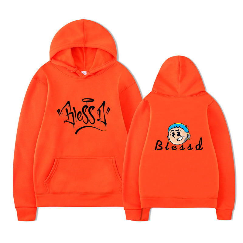 Blessd  Logo Pullover Hoodies Sweatshirt