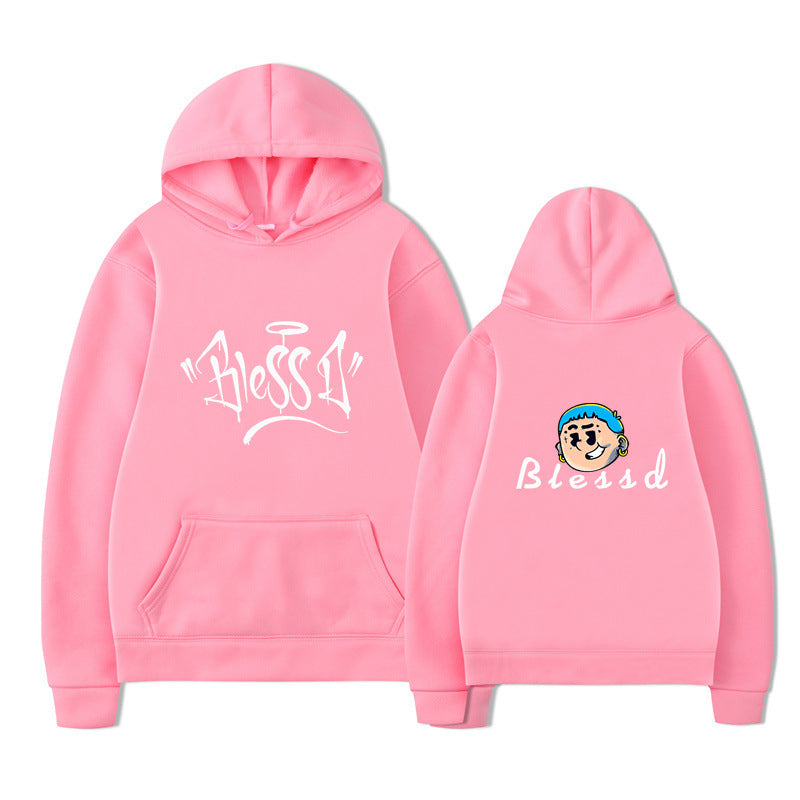 Blessd  Logo Pullover Hoodies Sweatshirt