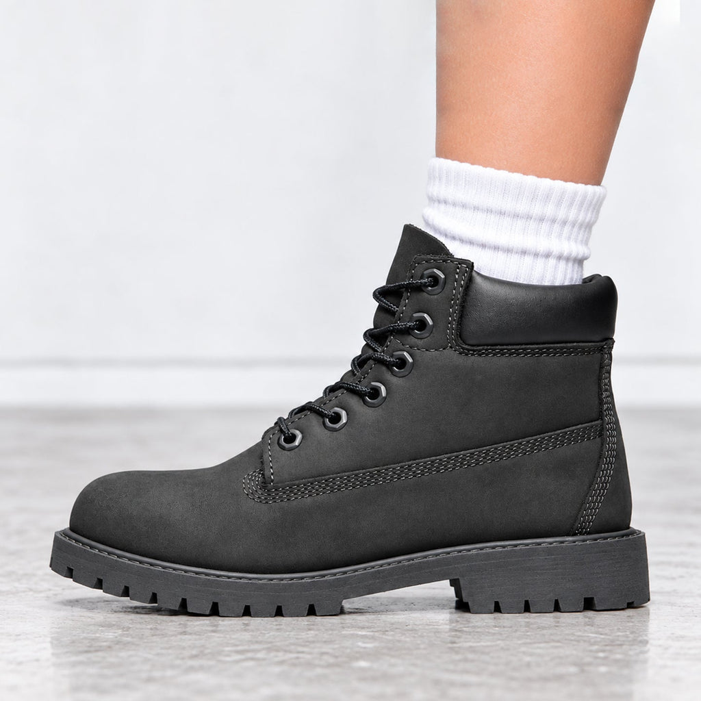 Timberland 6-Inch Premium Boot Black Nubuck (GS)