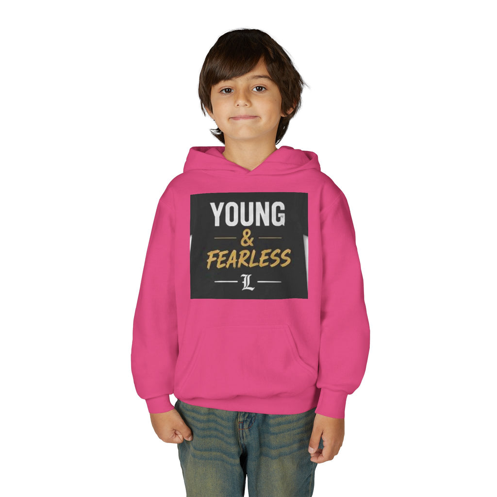 Youth Hoodie — "Young & Fearless" Motivational Pullover