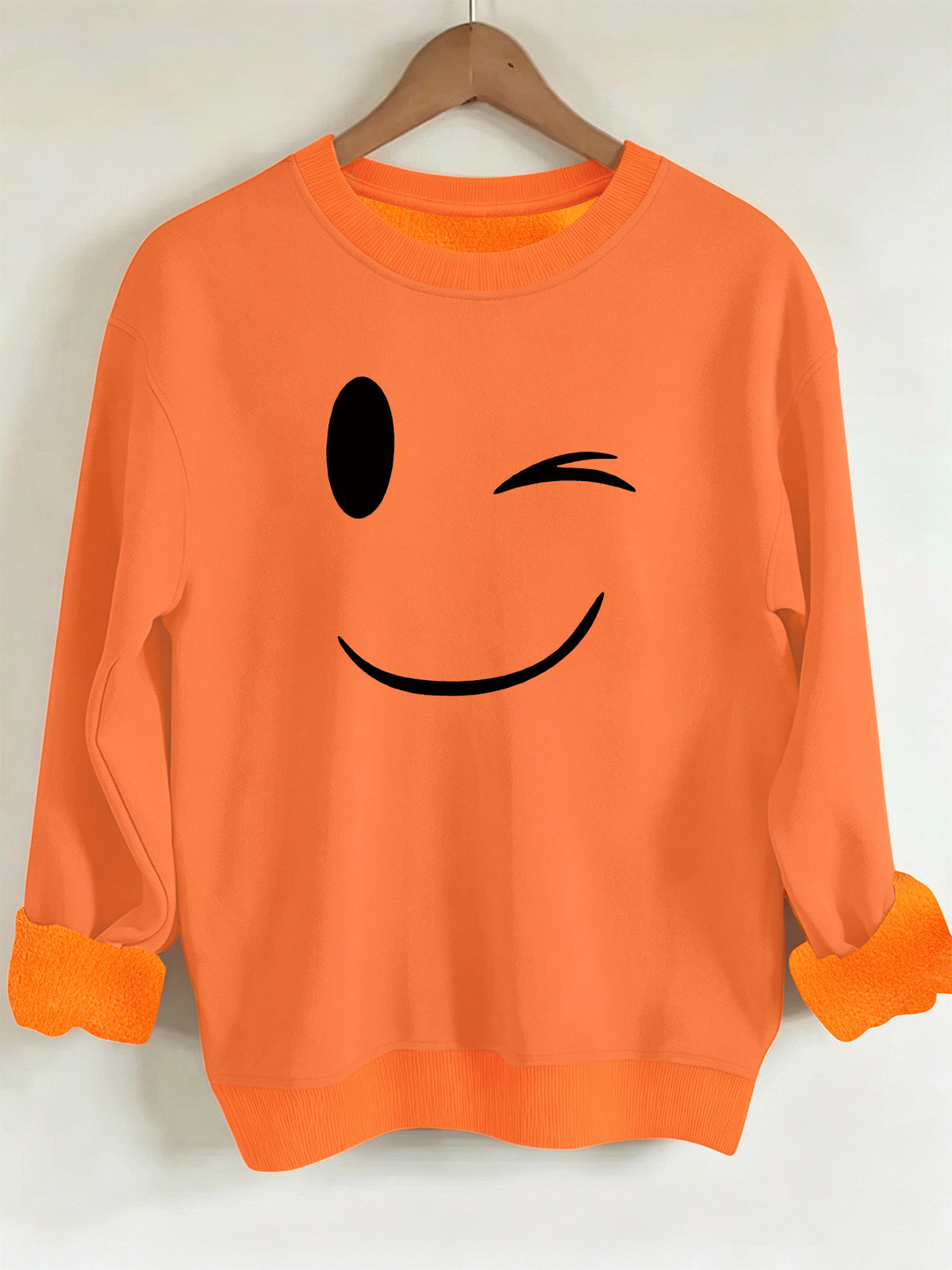 Loose velvet sweatshirt