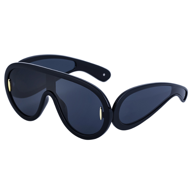 conjoined large frame sunglasses for women trendy sports cycling windproof sunglasses for men