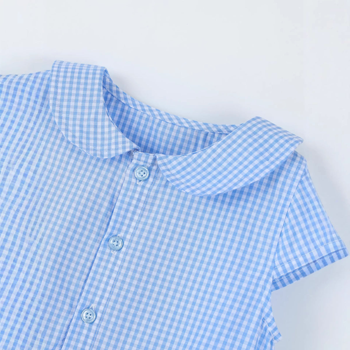 short-sleeve woven cotton dress for kids