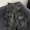 Multi pocket workwear jeans for men