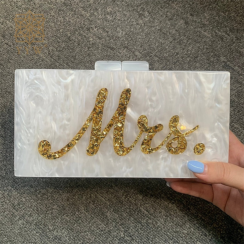 Mrs Letter Evening Bags, Bridal Clutches Bag