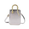 Stone Pattern Crossbody Tote Bag