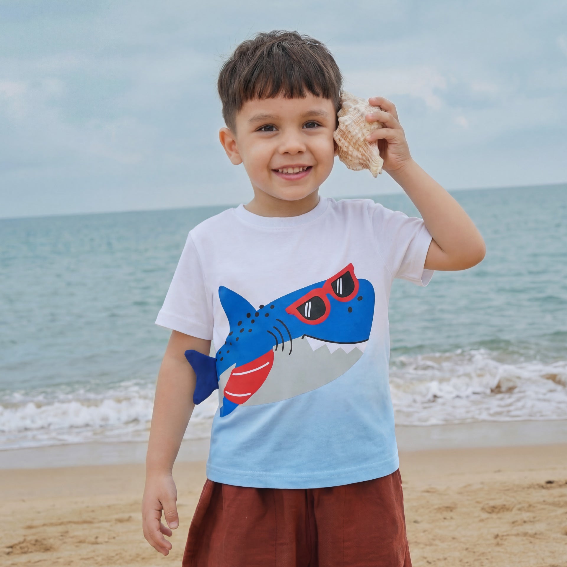 Kids' T-Shirt Round Neck Short Sleeve