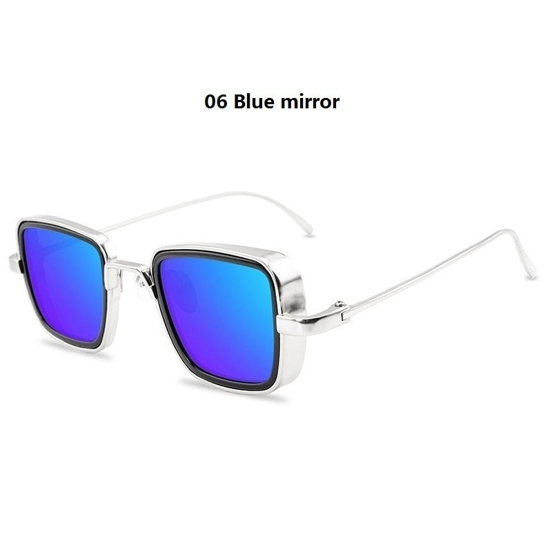 New Vintage Steampunk Sunglasses Men Women Retro Metal Square