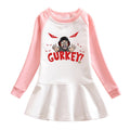 Cartoon hoodie girl dress