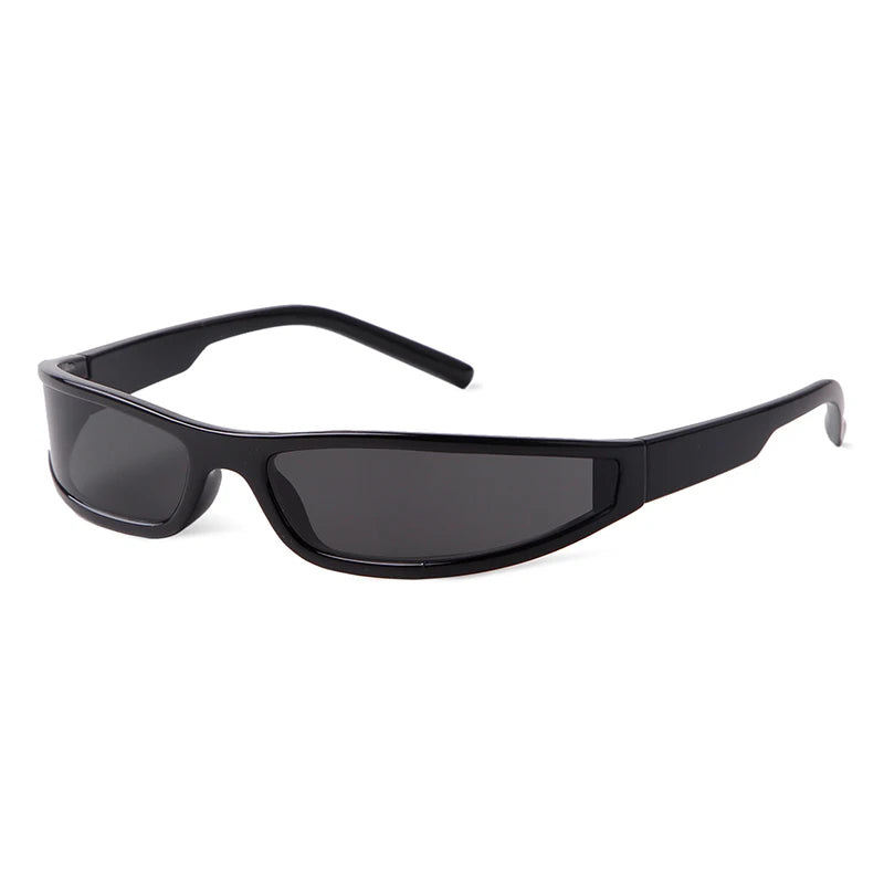 Women Men Rectangle Narrow Shade Eyewear Male Punk Cycling Driving Sun Glasses
