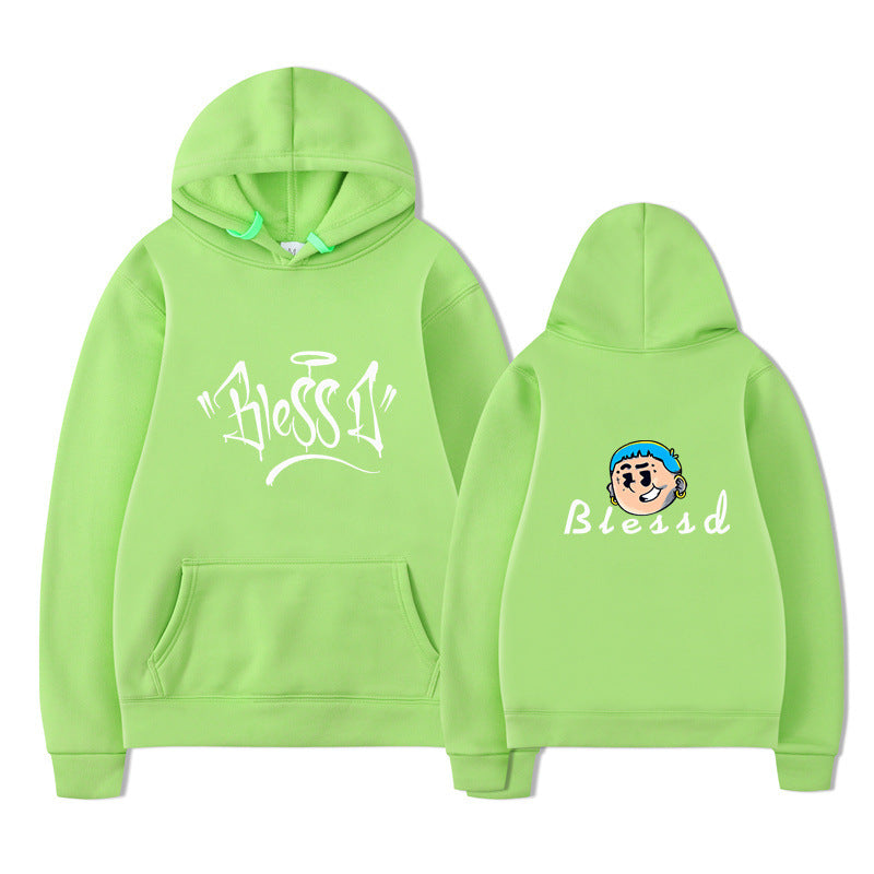 Blessd  Logo Pullover Hoodies Sweatshirt