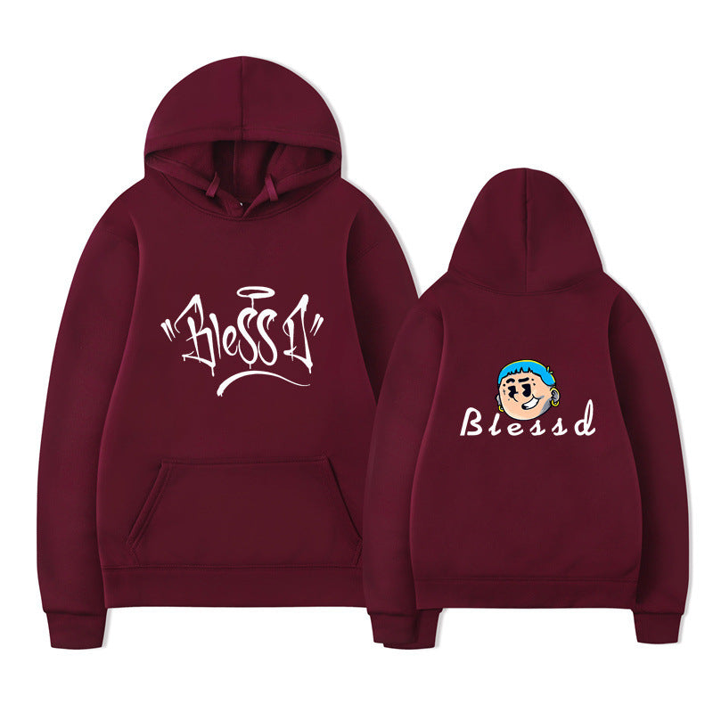 Blessd  Logo Pullover Hoodies Sweatshirt