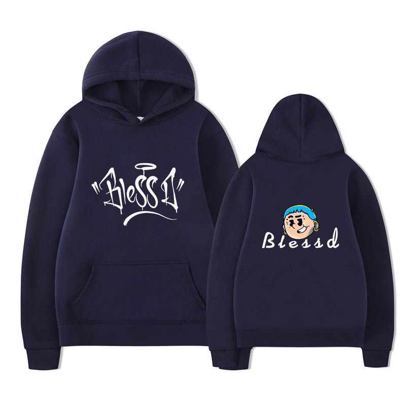 Blessd  Logo Pullover Hoodies Sweatshirt