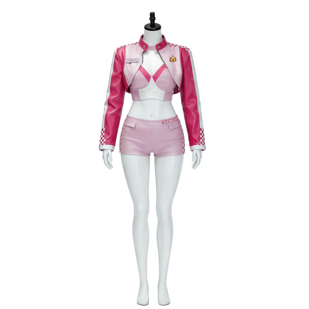 Princess Peach Cosplay Costume Super Mario Kart
