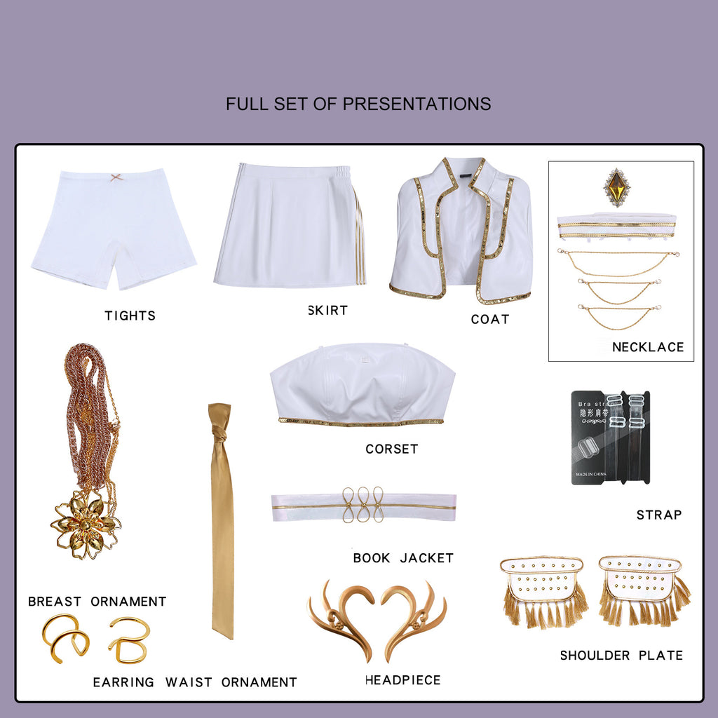 Mira Rumizoi White Leather, Movie Song Server Cosplay