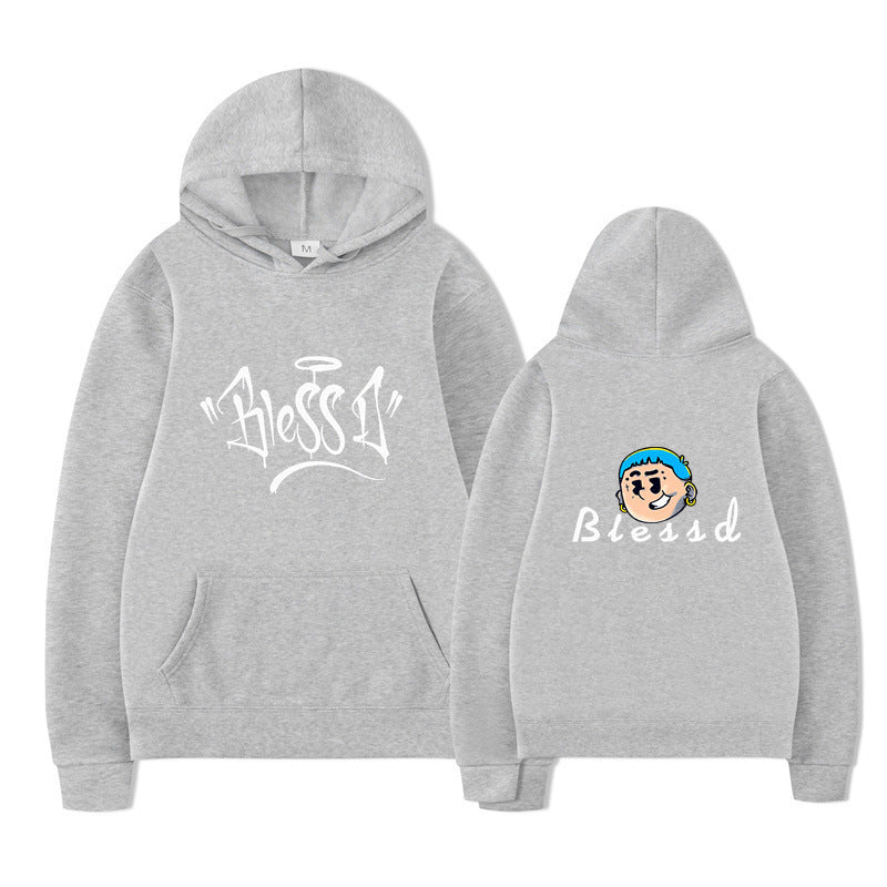 Blessd  Logo Pullover Hoodies Sweatshirt
