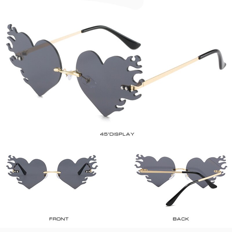 Designer Vintage Love Heart Sun Glasses