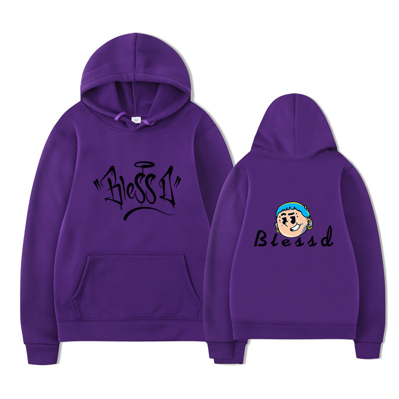 Blessd  Logo Pullover Hoodies Sweatshirt