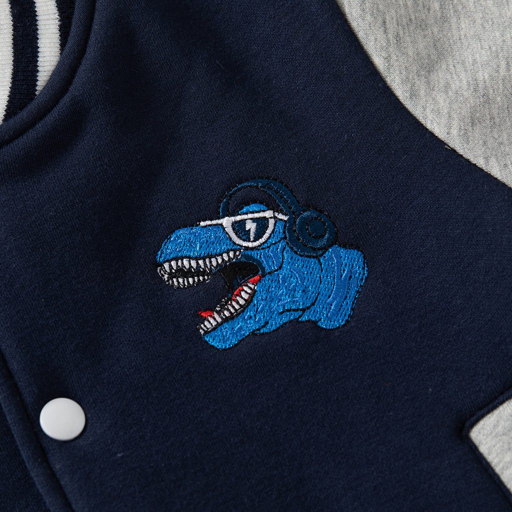 Boy's Fleece Baseball Jacket Casual Long Sleeve