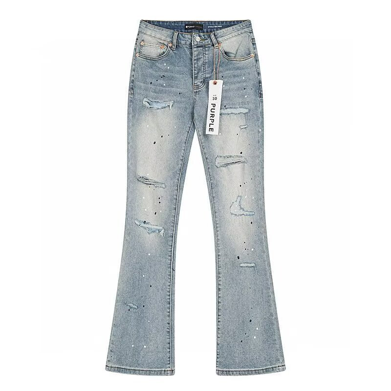 Flare Stretch Denim High Waist Zipper Jeans