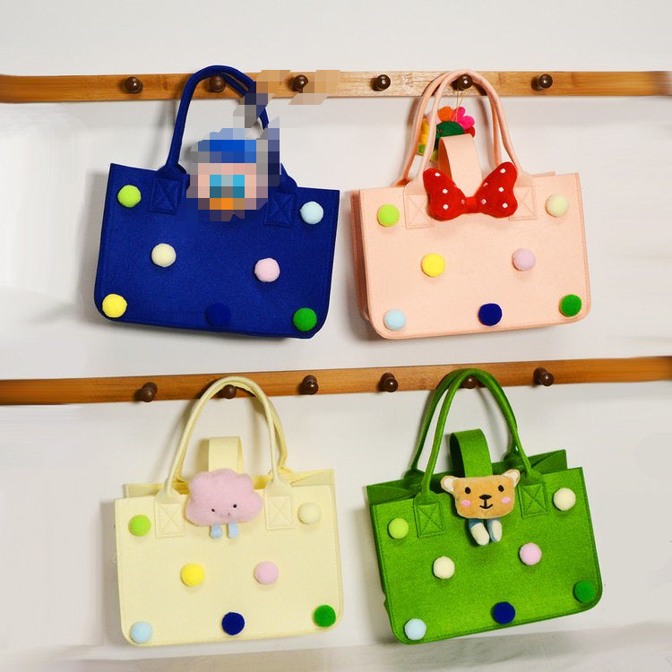 New Female   Cartoon Handbag, Hand Carry Small Square Bag