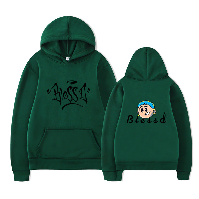 Blessd  Logo Pullover Hoodies Sweatshirt