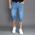 Oversized Denim Shorts,  Loose Fitting High Waisted Stretch Jeans