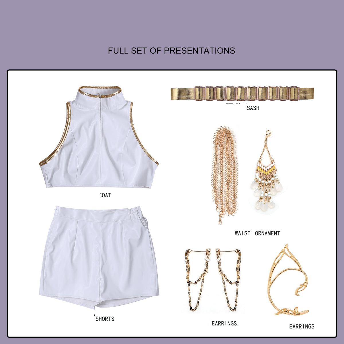 Mira Rumizoi White Leather, Movie Song Server Cosplay