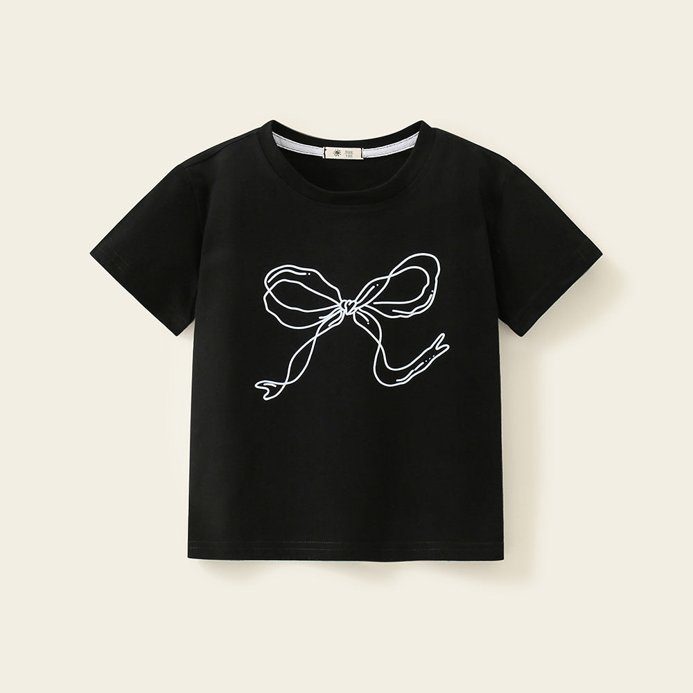 Kids' T-Shirt with Bow Print