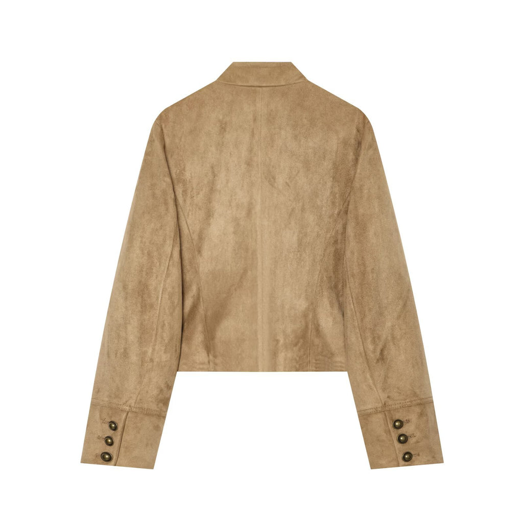 Decorative suede textured jacket for women