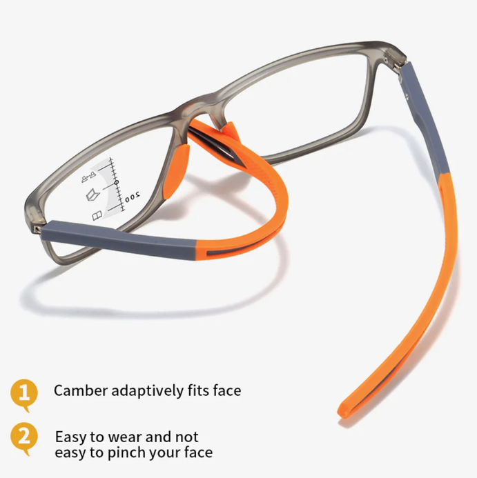 Multifocal Progressive Reading Glasses Vintage Women Men Sports Presbyopia Eyewear