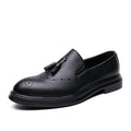 Genuine Leather Brogue Shoes Man Business Casual Leather Oxford Shoes
