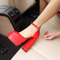 Size 33-43  Thick Heel Waterproof  High Heels