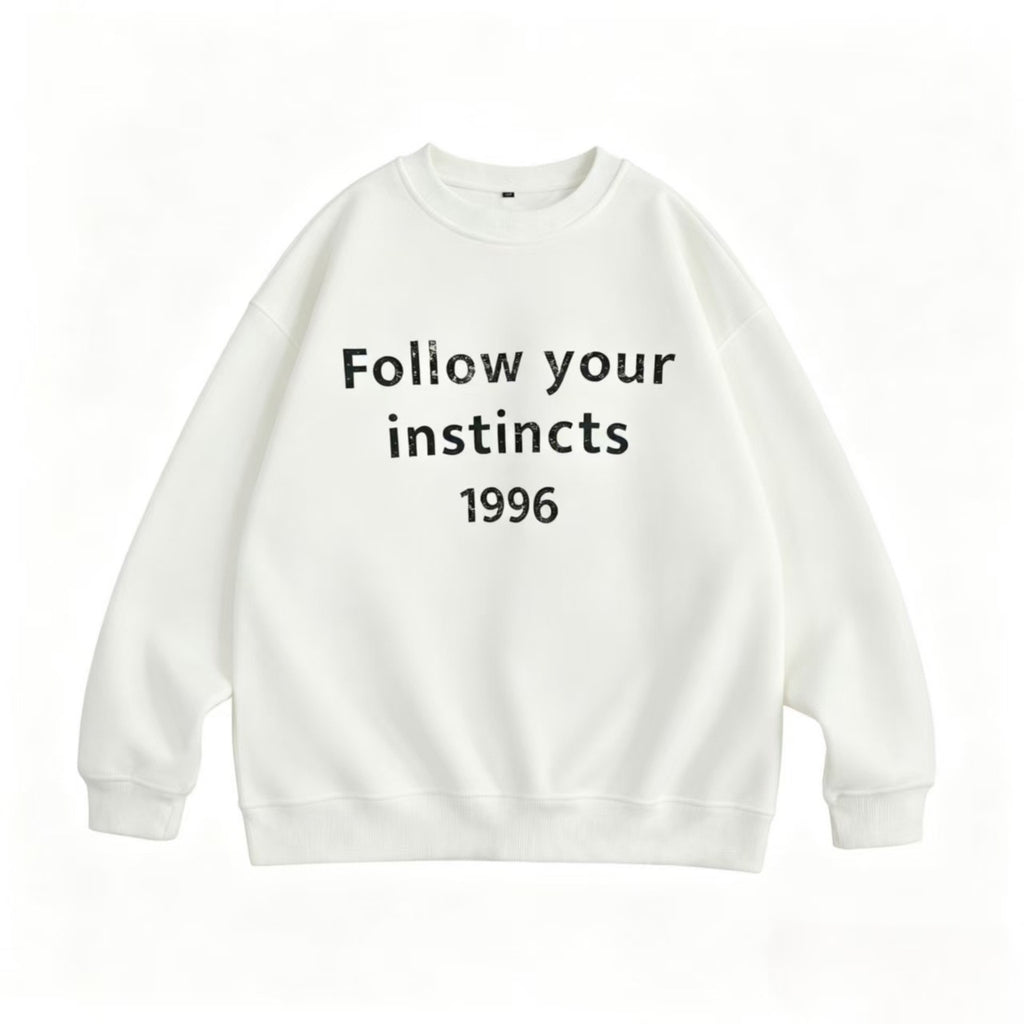 Letter Print Long Sleeve Crew Neck
