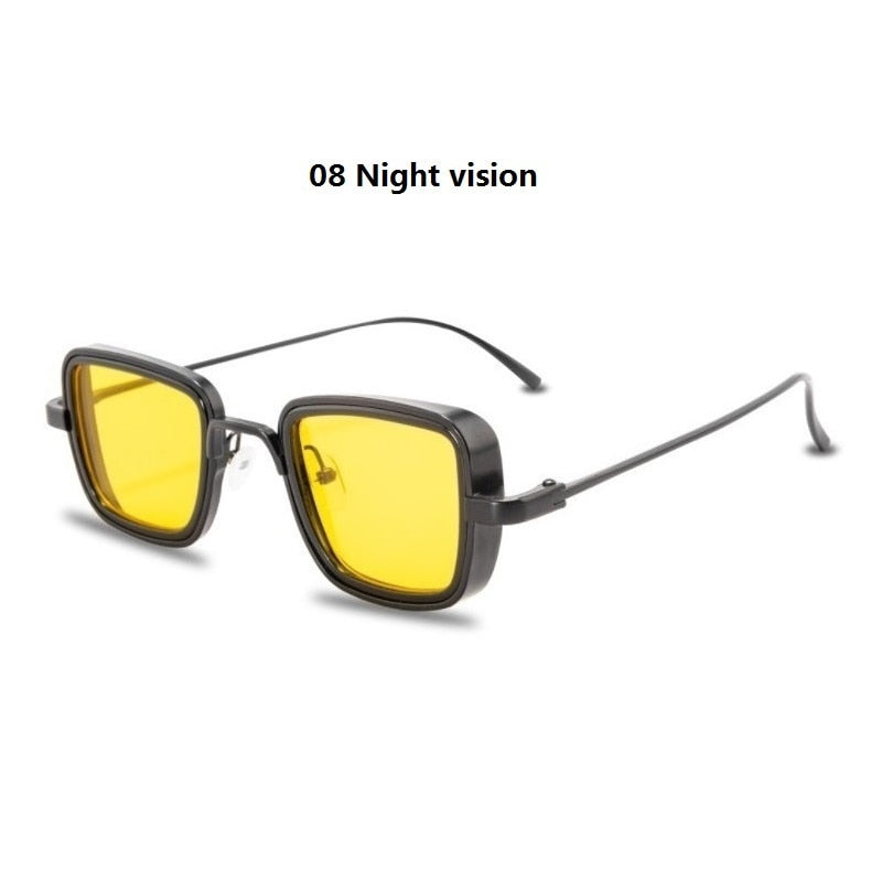 New Vintage Steampunk Sunglasses Men Women Retro Metal Square