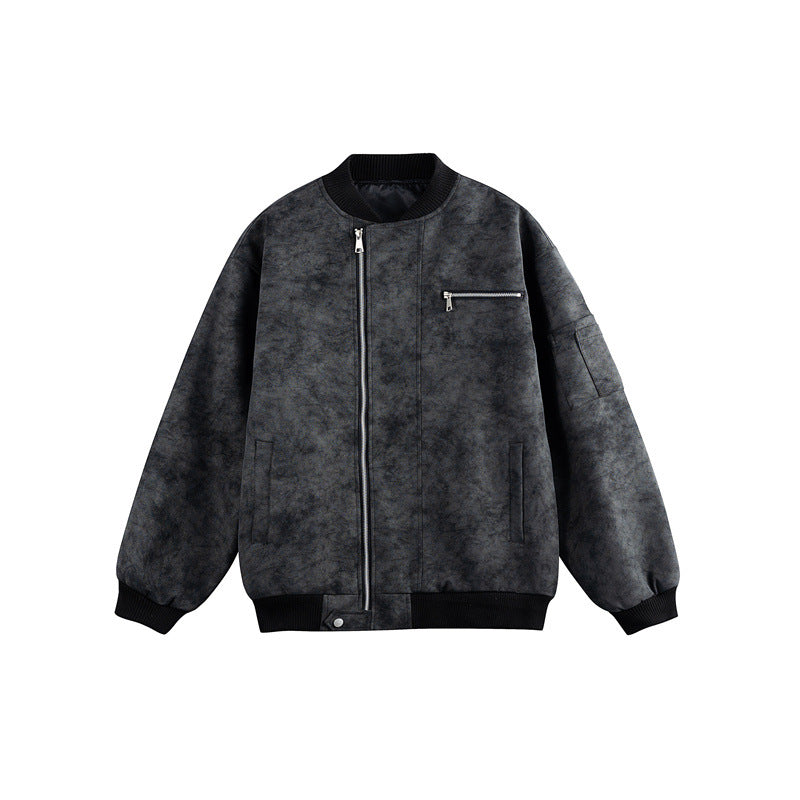 Simple Couple Casual Baseball Jacket Men and Women Outerwear
